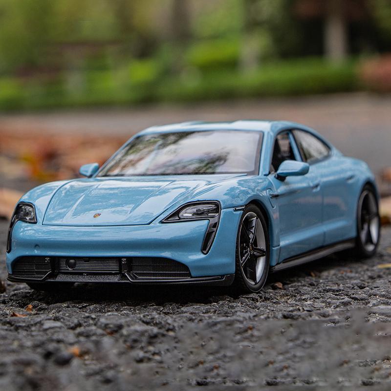 AABKO1 WELLY 1:24 Porsche Taycan Turbo S Alloy Car Diecasts & Toy Vehicles Car Model Miniature Scale Model Car Toy For Children