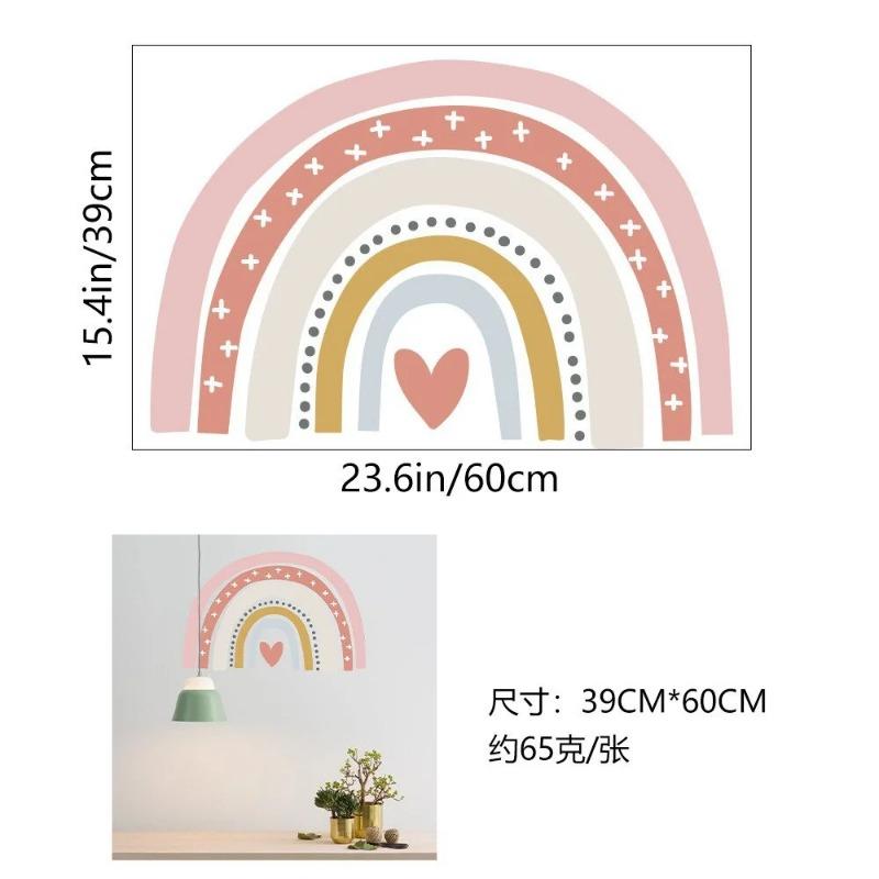 Радужная наклейка на стену в скандинавском стиле для детской комнаты, самоклеящаяся наклейка для украшения стены, украшение для дома
