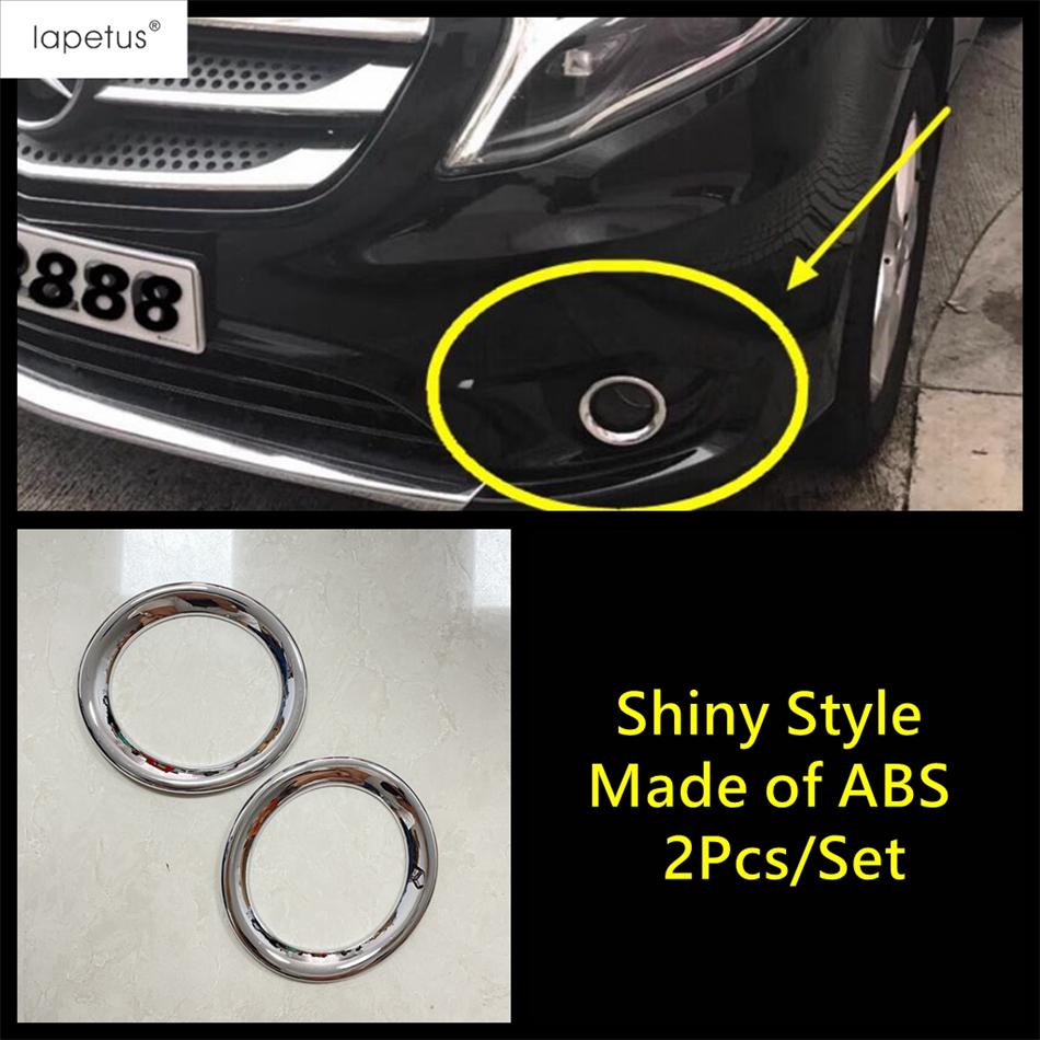 Front Fog Light Lamp Ring Circle Frame Eyebrow Sticker Cover Trim For Mercedes-Benz Vito W447 2017 - ABS Chrome Accessories
