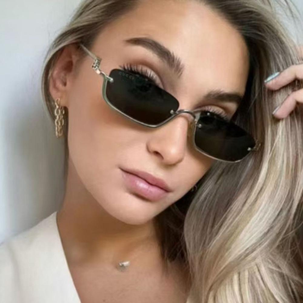 Narrow Square Sunglasses Small Shades Eyewear Personalized Sun Glasses Photography