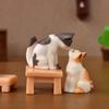 Resin Cats Kitten Miniature Figurine Micro Landscape Home Decor Fairy Garden Ornament Decoration Accessories