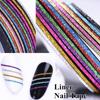 13pcs/10pcs Lot 1mm Gold Silver Purple Matte Glitter Nail Striping Tape Liner Nail Adhesive Stickers