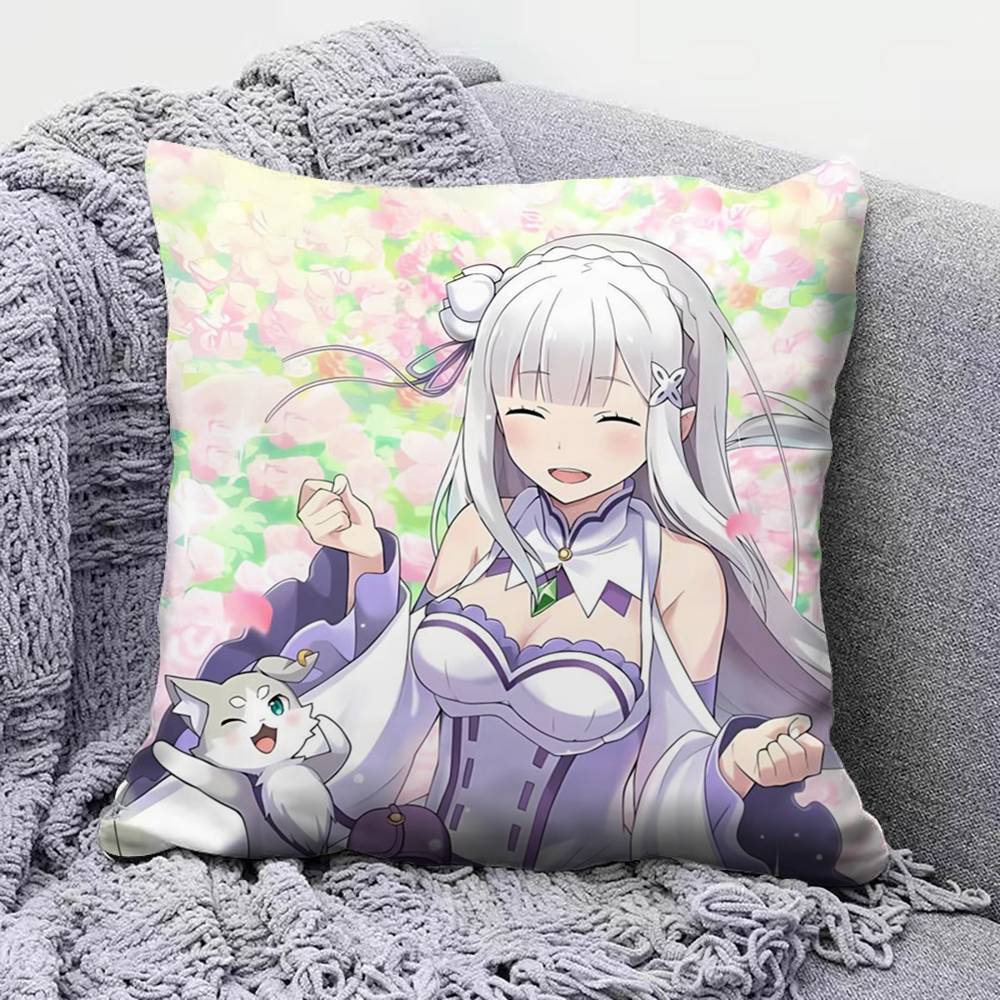 Re zero infinity Эмилия Милая Аниме Девушка Наволочки Домашние Подушки для Дивана и Декоративные На заказ