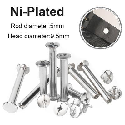 10/25/50 шт., металлические переплеты, чикагские винты, гвозди, шпильки, заклепки для фотоальбома, настольный календарь, меню, кожаный ремень для рукоделия, застежки для кошелька