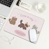 Cartoon Cat Girl Thickened Mouse Pad - Cute, Soft, Overlock Design for Students & Office