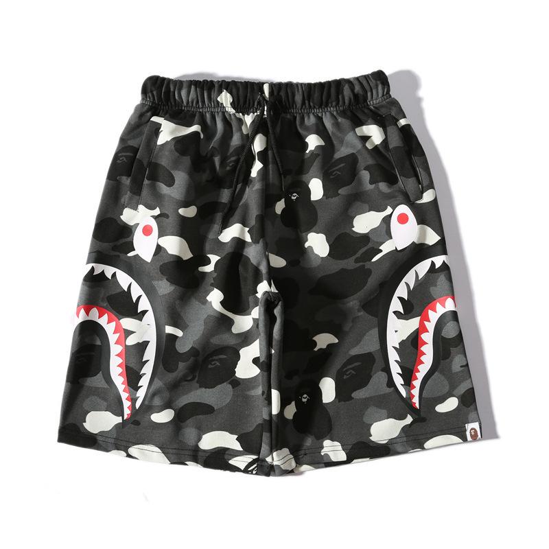 Мужские повседневные шорты Bape Shark Camo, летние пляжные boardshorts, 5 карманов, походные шорты, streetwear
