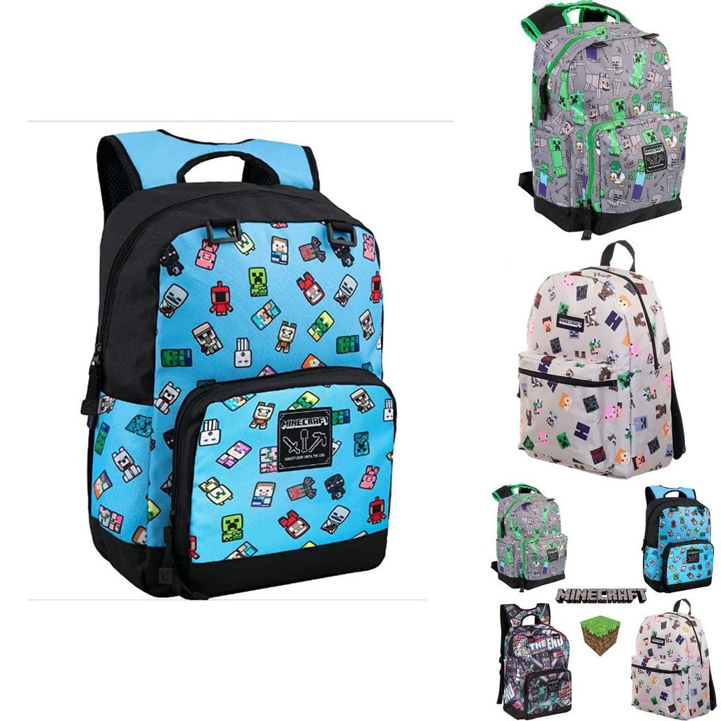 Рюкзак Оксфорд в стиле Minecraft, большая вместимость, дорожная сумка, подарок для ребенка