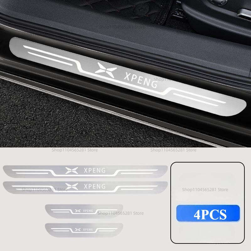 For Xpeng G9 G6 Car Door Sill Protector Scuff Plate Accessories Pedal Styling Stickers Auto Threshold Cover Parts