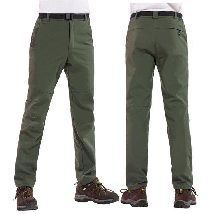 Men's and Women's Windproof Softshell Fleece Pants for Skiing, Mountaineering, and Outdoor Sports - Slim Fit, Plus Size, Autumn/Winter.