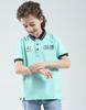 Boys Regular Fit Printed Polo Half Sleeve T-Shirt