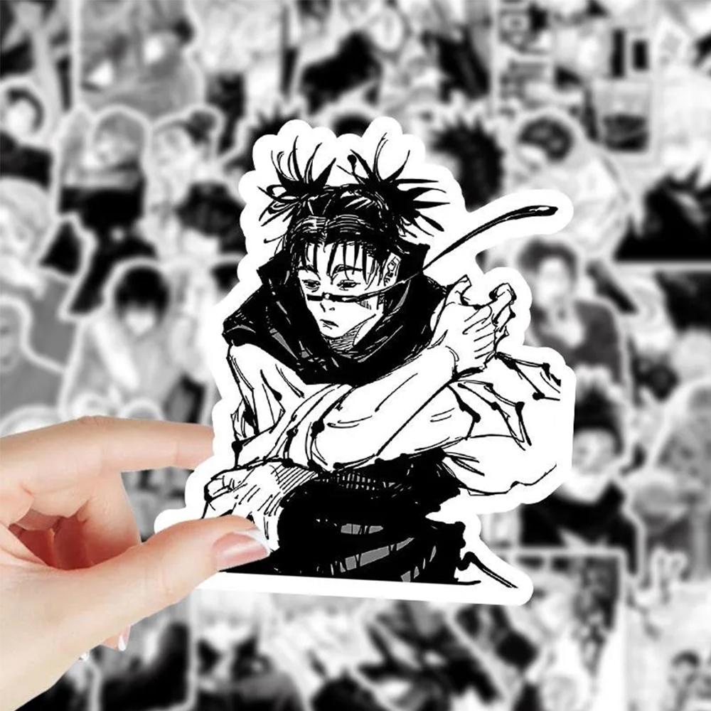 10/30/50/100 шт. Черно-белые наклейки Аниме Jujutsu Kaisen Японский мультфильм Граффити Наклейка DIY Гитара Скейтборд Крутая наклейка