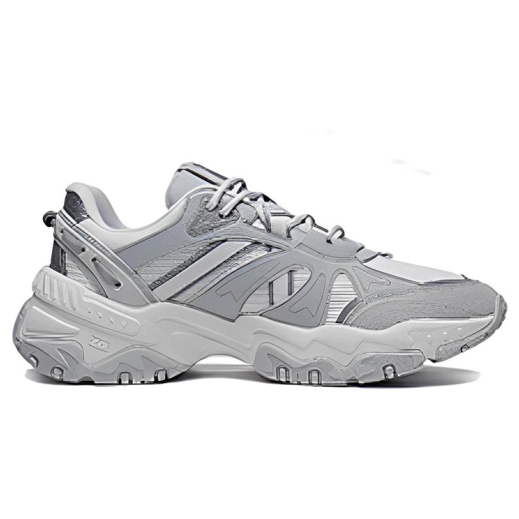 Li Ning New Path 2.0 Non-Slip Wear-Resistant Low-Top Sports Casual Shoes Men Sneakers Light-Gray AGLS051-1