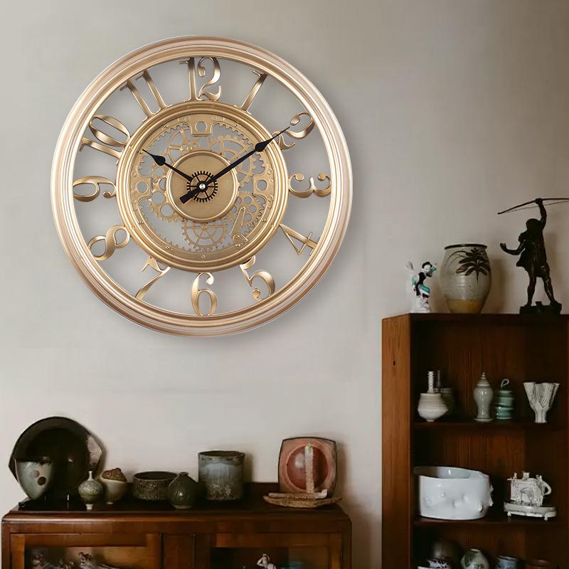 Ретро Настенные часы Настенные часы Бесшумные часы Механические Ретро Настенные часы Гостиная Спальня Декоративные часы