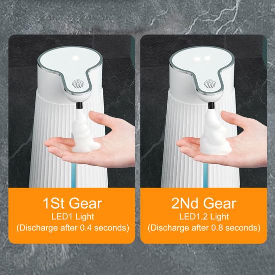 Автоматический дозатор мыла 400 мл, перезаряжаемый аккумулятор 500 мАч, настенный бесконтактный сенсорный дозатор мыла для дома