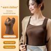 Женский бесшовный увлажняющий теплый жилет Nude Skin Base с фиксированной чашкой для осени/зимы