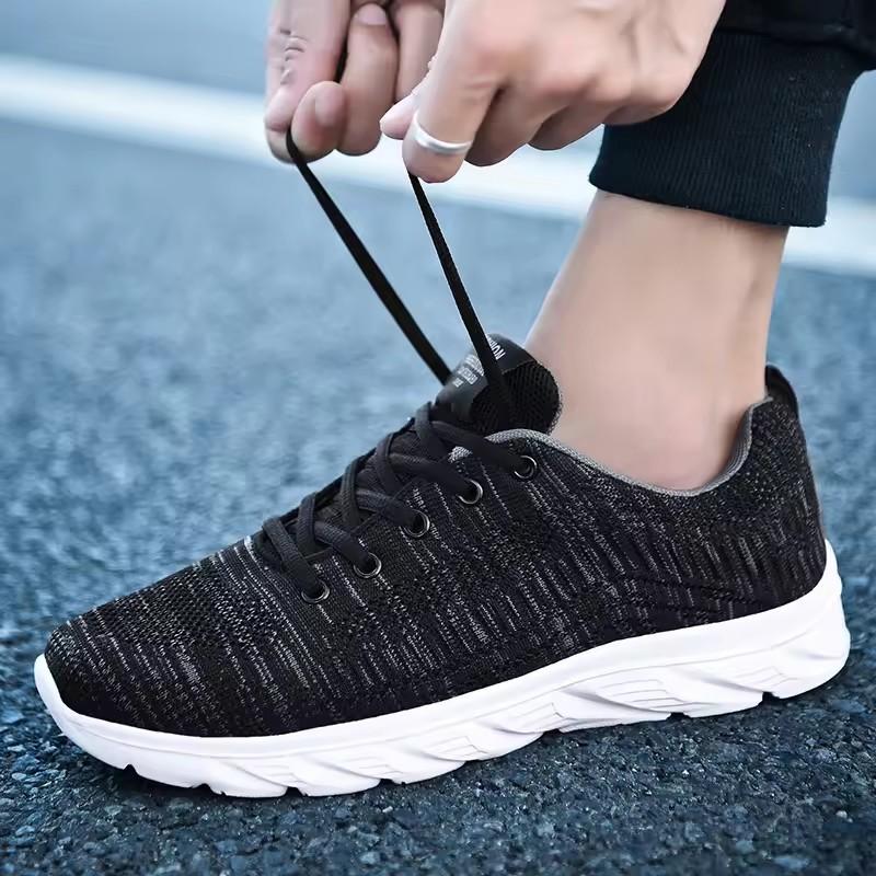 Athletic Men Running Jogging Shoes Daily Athletic Shoes Outside Lace Up Airy Mesh Light Tennis Outside Walking Size 39-46