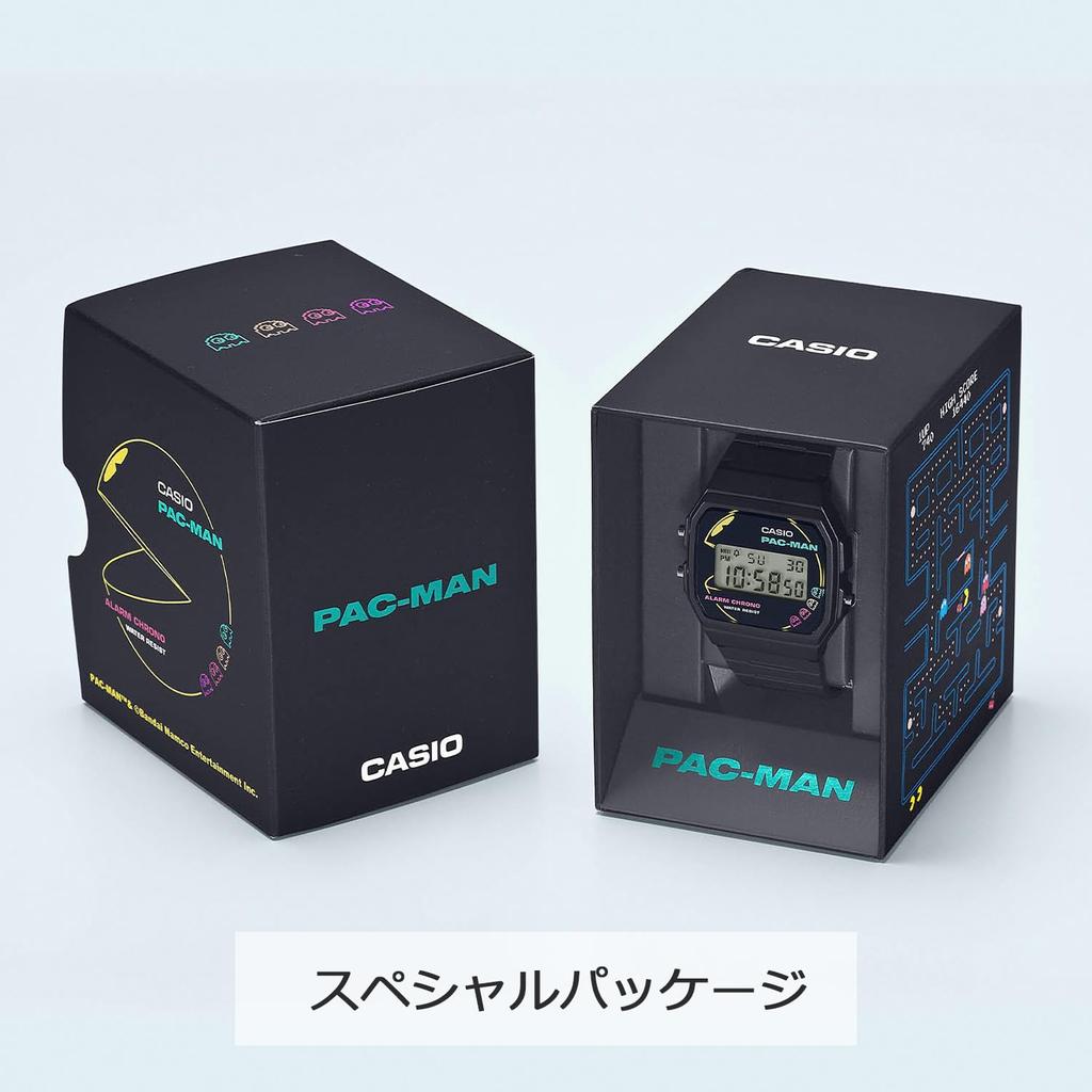 Casio Watch Casio Classic [] PAC-MAN Collaboration Model Biomass Plastic F-91WPC-1AJR Men's Black