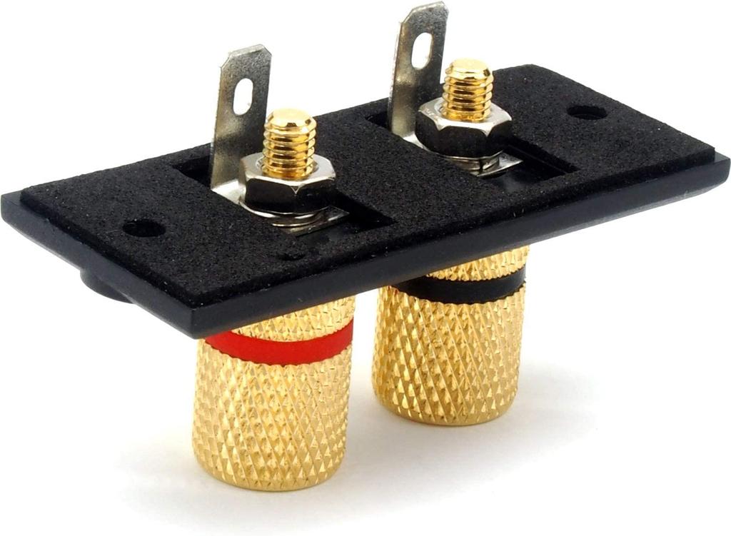 Аудиофильский терминал для динамиков, совместимый с разъемом типа «банан», аудиоразъем, монтируемый тип, набор из 2 аудиодеталей, самодельный/ремонтный