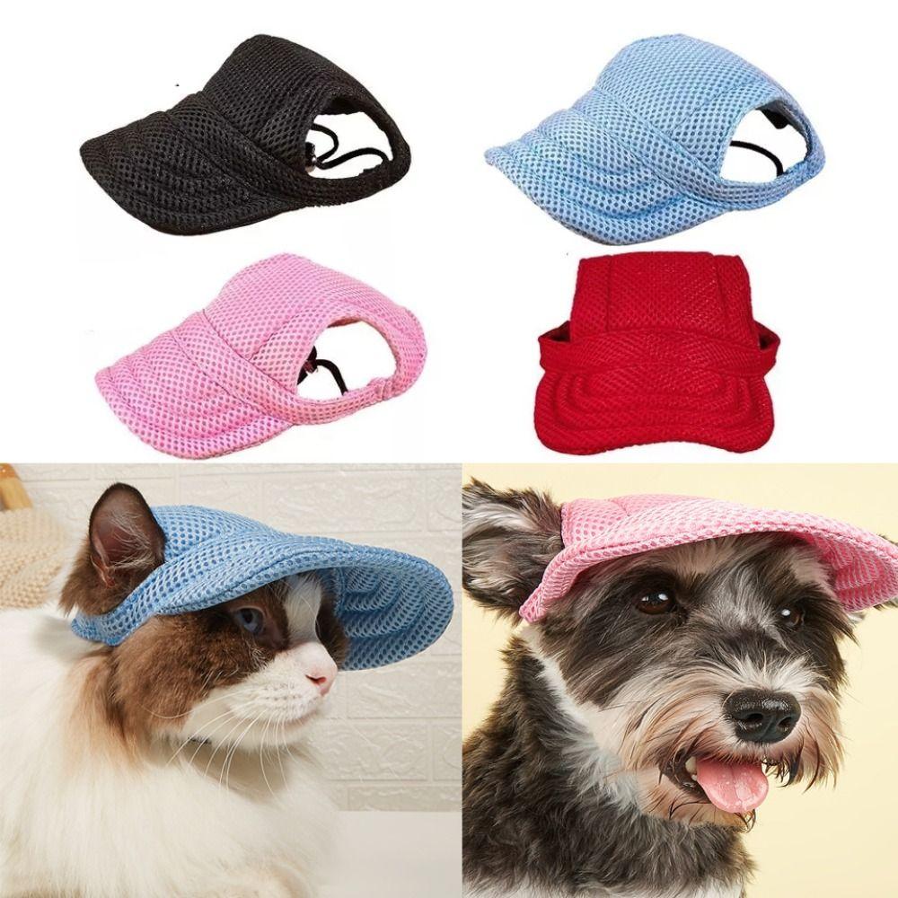 Cooling Dog Cat Visor Hat Beach Party Costume Accessories Puppy Mesh Cap Corgi Teddy