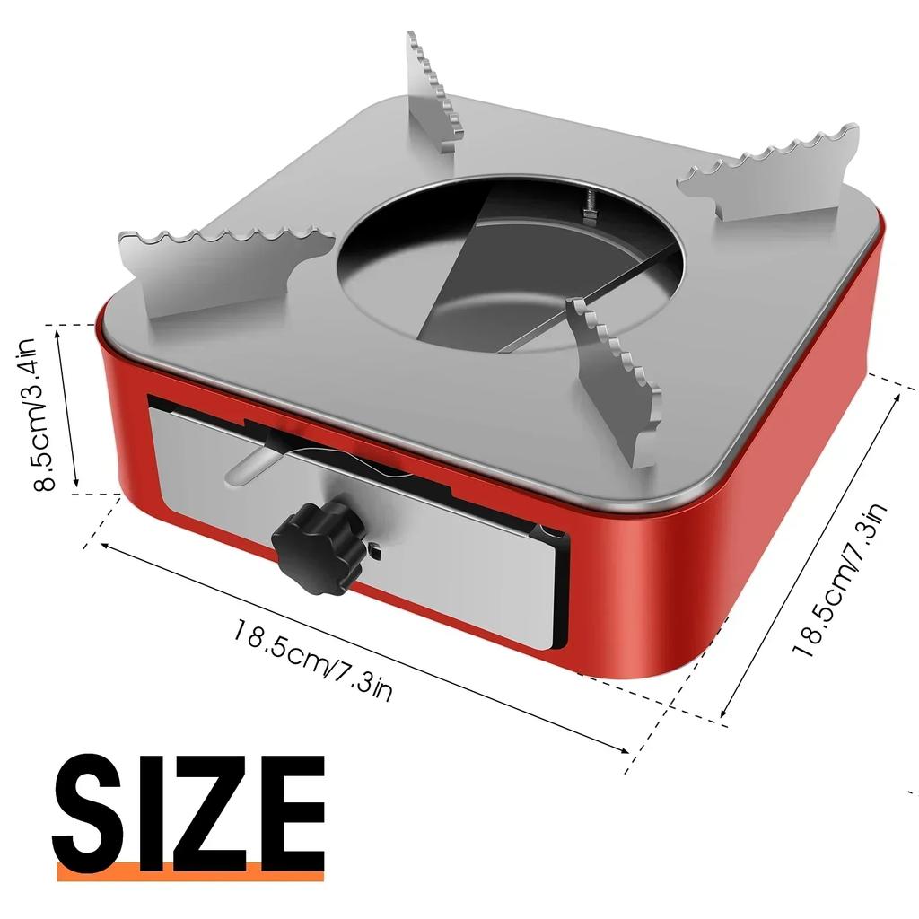 Портативная походная плита с регулируемым ящиком для мощности огня, спиртовая плита для барбекю на открытом воздухе, походное оборудование