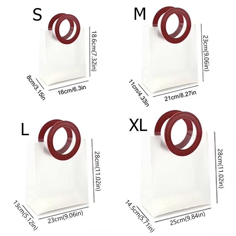 5 шт. Пластиковая хозяйственная сумка-тоут с ручкой, подарочный пакет для упаковки, пакет для упаковки конфет и ювелирных изделий