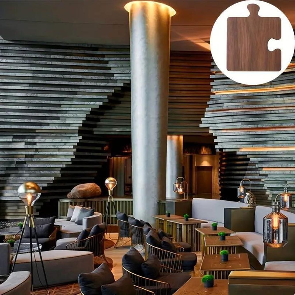 4pcs Vintage Wooden Puzzle Coaster High Temperature Resistance Table Mat for Home Office Marble Table