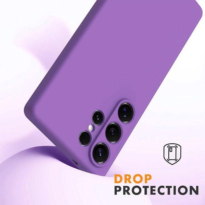 Coque Silicone - BOOLING - pour Samsung Galaxy S26 Ultra - Slim Souple - 2 Verres Trempés - Violet