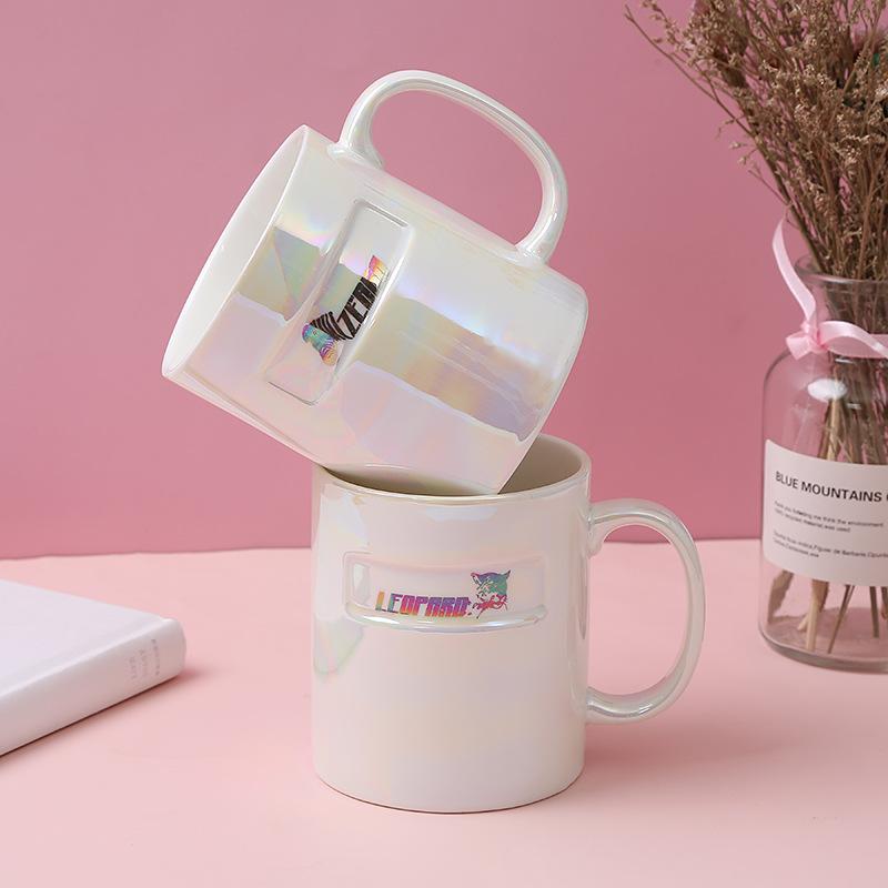 Light Luxury Creative Pearl Glaze Pearly Ceramic Cup Wedding Souvenir Gift Women's Mug Milk Coffee Cup