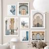 Moroccan Arch Mosque Arabic Calligraphy Poster and Printmaking Wall Art Canvas Painting Nordic Living Room Home Decoration