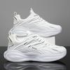 Мужская обувь 2025 осень новая повседневная белые кроссовки мягкая подошва легкая белая обувь беговые трендовые кроссовки