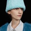 AWESOME NEEDS LOW LAMPSHADE HAT_FUR SKY