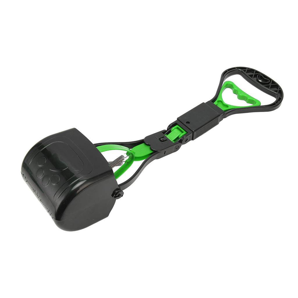 Pet Pooper Scooper Multipurpose Long Handle High Strength Durable Folding Portable Dog Poop Scooper for Outdoor Green