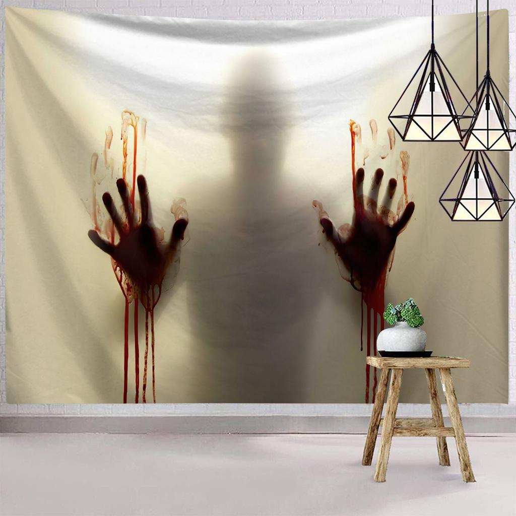 Темный гобелен ужасов Хэллоуина, на котором изображена ведьма, таинственная женщина, настенный декор, праздничный фон