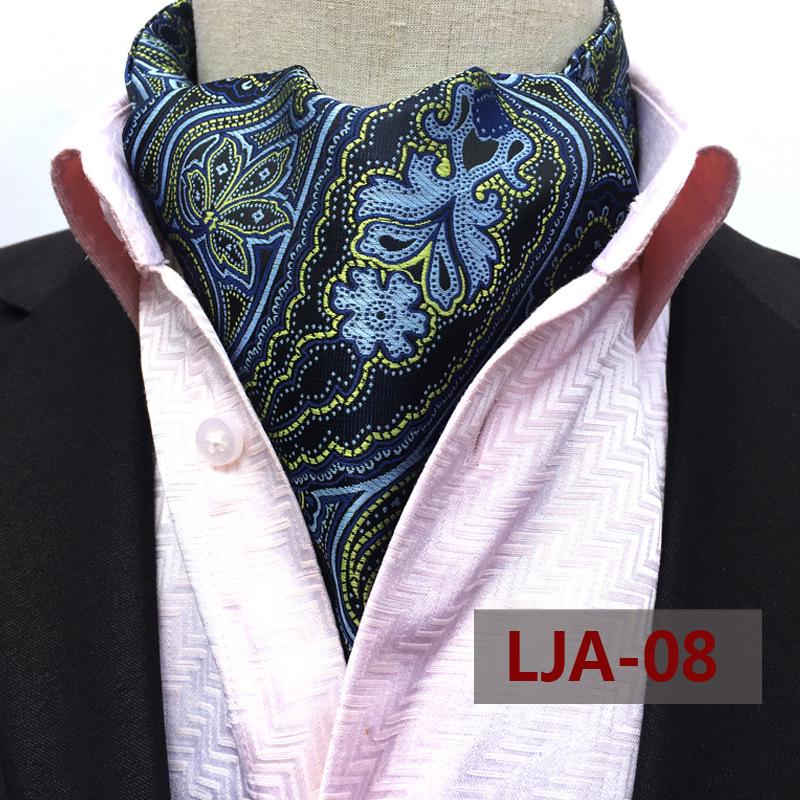 "Men's Paisley Polyester Jacquard Scarf - Gao Mouqiang Style for Trendy Business Attire"