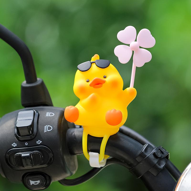 Car OrnamentsCute Cartoon Dolls, Windmills Electric Bikes Bicycles Summer Car Decorations Car Accessories