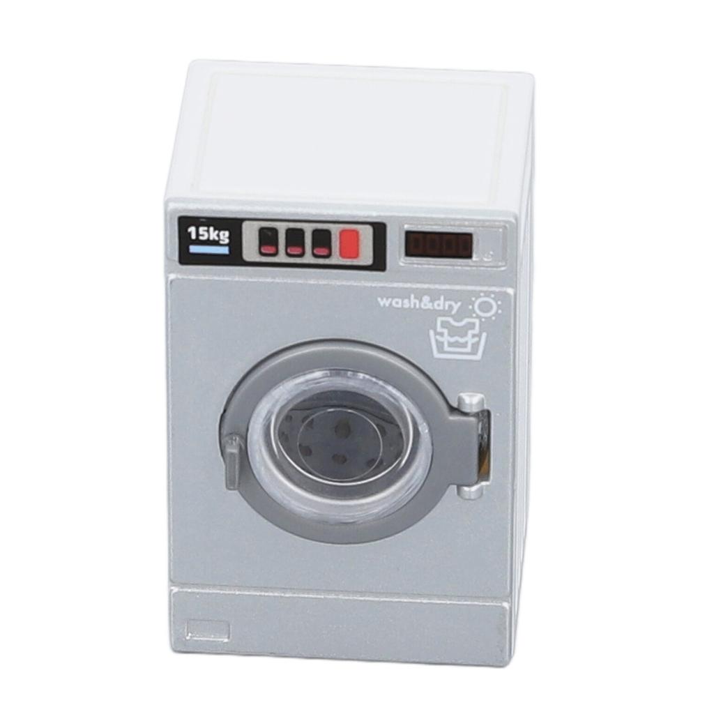 Miniature Washing Machine 1/12 Scale Lifelike Decorative Miniature Washer Model for Dollhouse