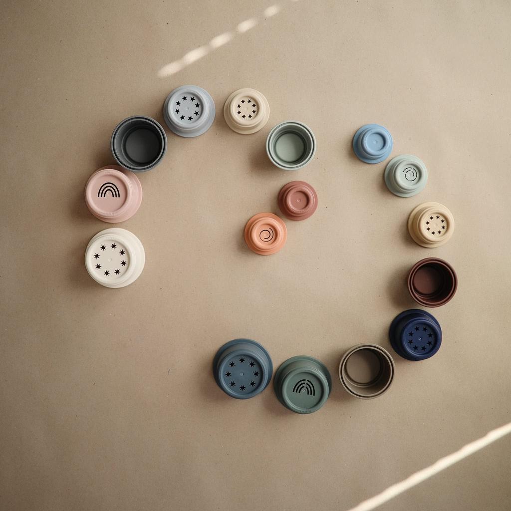 Stacking Cups Mushie Educational Water Nordic Birthday Pretend Cup Baby Gift for Year Baby Shower Baby Toy (ORIGINAL) Toy, Play, Style, Christmas,