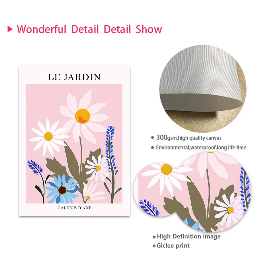 Розовый Анри Матисс коралловый Дейзи Ле Жарден Радуга настенная живопись печать на холсте картина цветочный плакат фотографии для декора гостиной