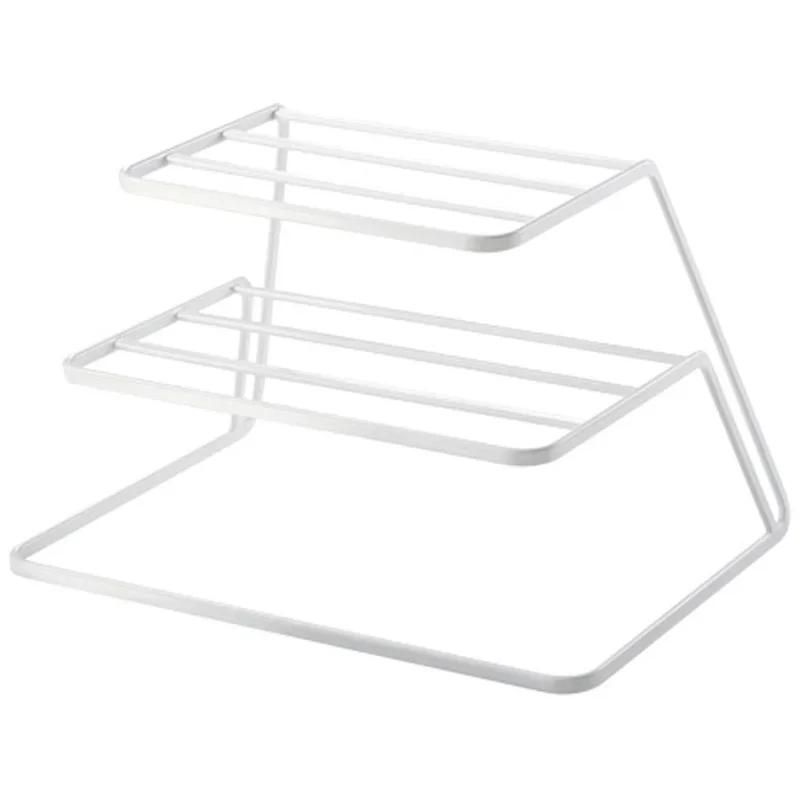 Kitchen Drain Iron Rack 3 Levels Different Size Plates Bowl Cup Separate Storage Rack Dishes Bowl Stand Hold