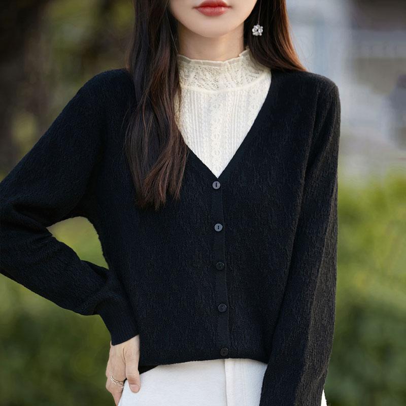Женский кашемировый свитер Qinghe Cashmere 50% шерсть 50% шелк Женский осенне-зимний кашемировый пуловер Мягкий и теплый