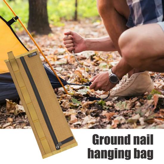 Сумка для хранения напольных гвоздей с D-образной пряжкой, вместительная, с застежкой-молнией, водонепроницаемая сумка для переноски напольных гвоздей