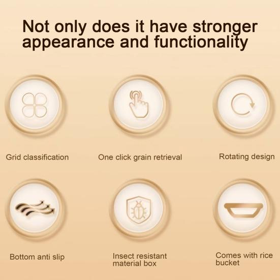 Вращающийся на 360 градусов дозатор хлопьев, контейнер для риса с крышкой, большая вместимость, несколько отсеков, органайзер для хранения зерна