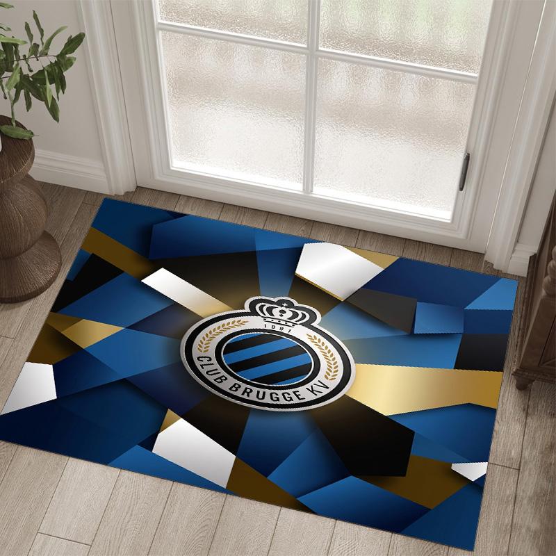 Club Brugge FC Design Crystal Velvet Carpet Cozy Non?Slip Printed Rug For Bedroom Living Room Entrance