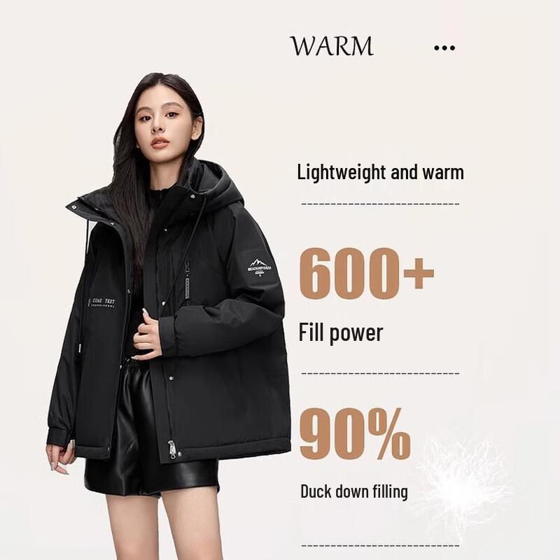 SNOWFLYING 2024 Winter Women's Short Down Parka Jacket