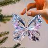 2D Car Accessories Acrylic Purple Aesthetic Rear View Mirror Charm Butterfly Shape Sparkling Home Decoration