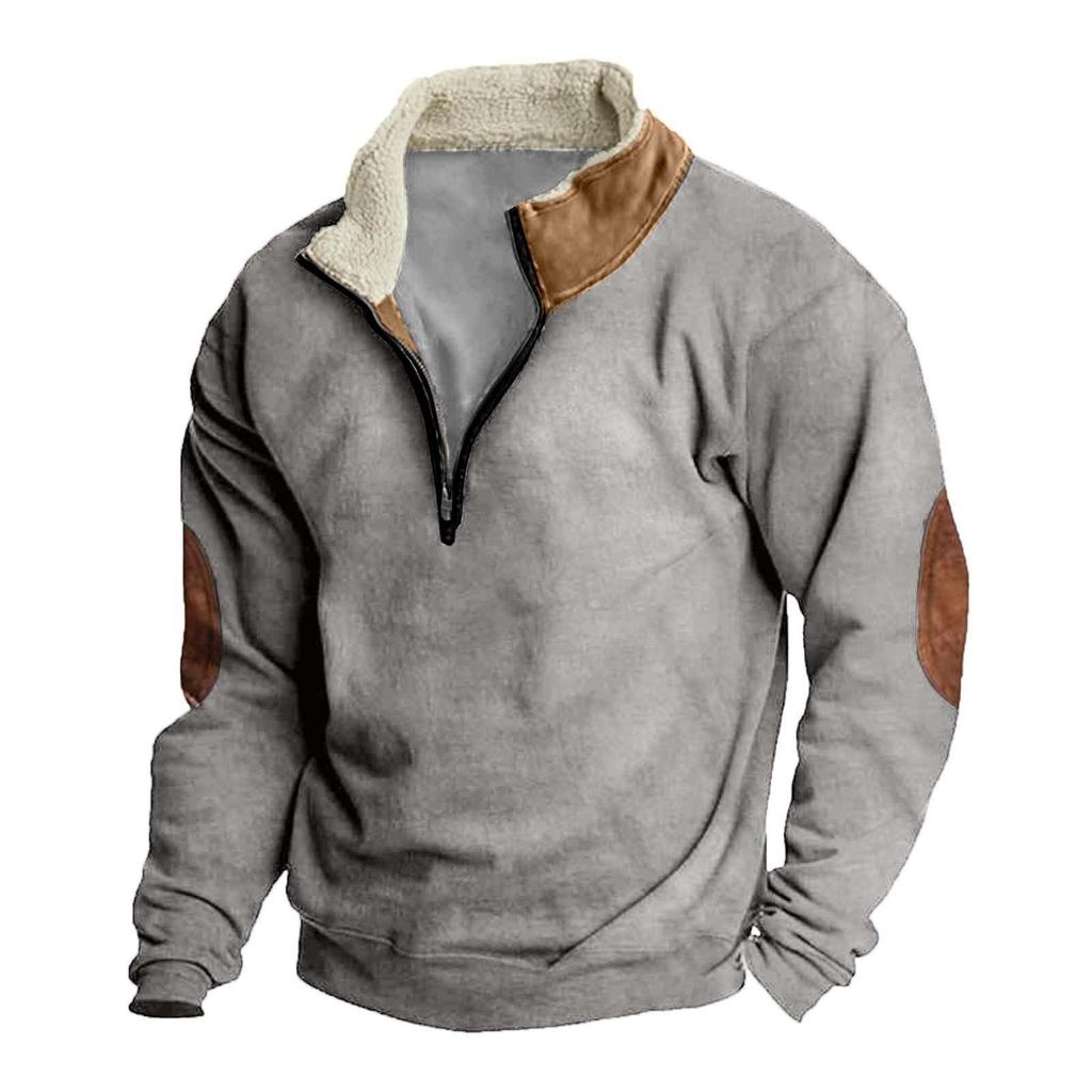 Весенне-осенняя мужская толстовка с воротником-стойкой на открытом воздухе, повседневные свитера, топы