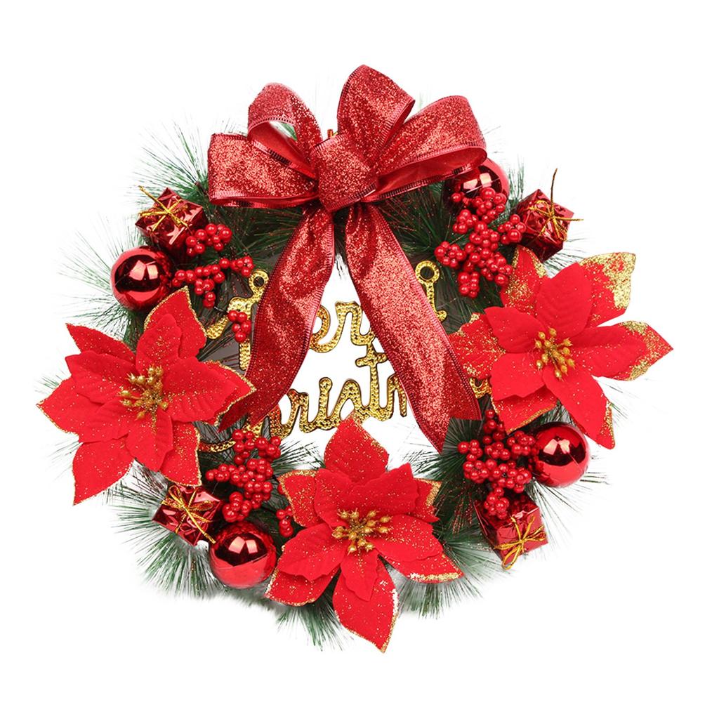Christmas Front Door Garland Outdoor Decoration Holiday Welcome Garland Decoration Christmas Wreath