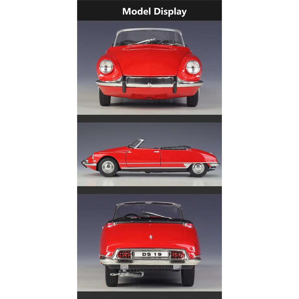 Welly 1/24 Citroen DS19 Кабриолет Сплав Классический Спортивный Автомобиль Модель Литой Металл Ретро Автомобиль Модели Автомобилей Симуляция Детская Игрушка Подарок