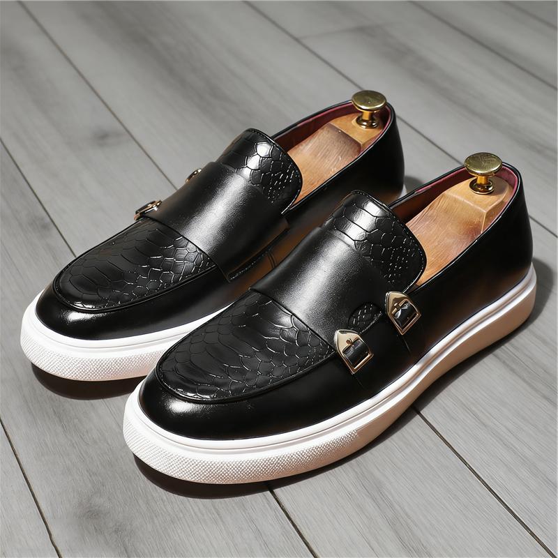 Дизайнерские Новые Мужские Коричневые Лакированные Мокасины Business Casual Мужские Лоферы с Ремешком-Моноком Ходячие Кроссовки Zapatos Hombre