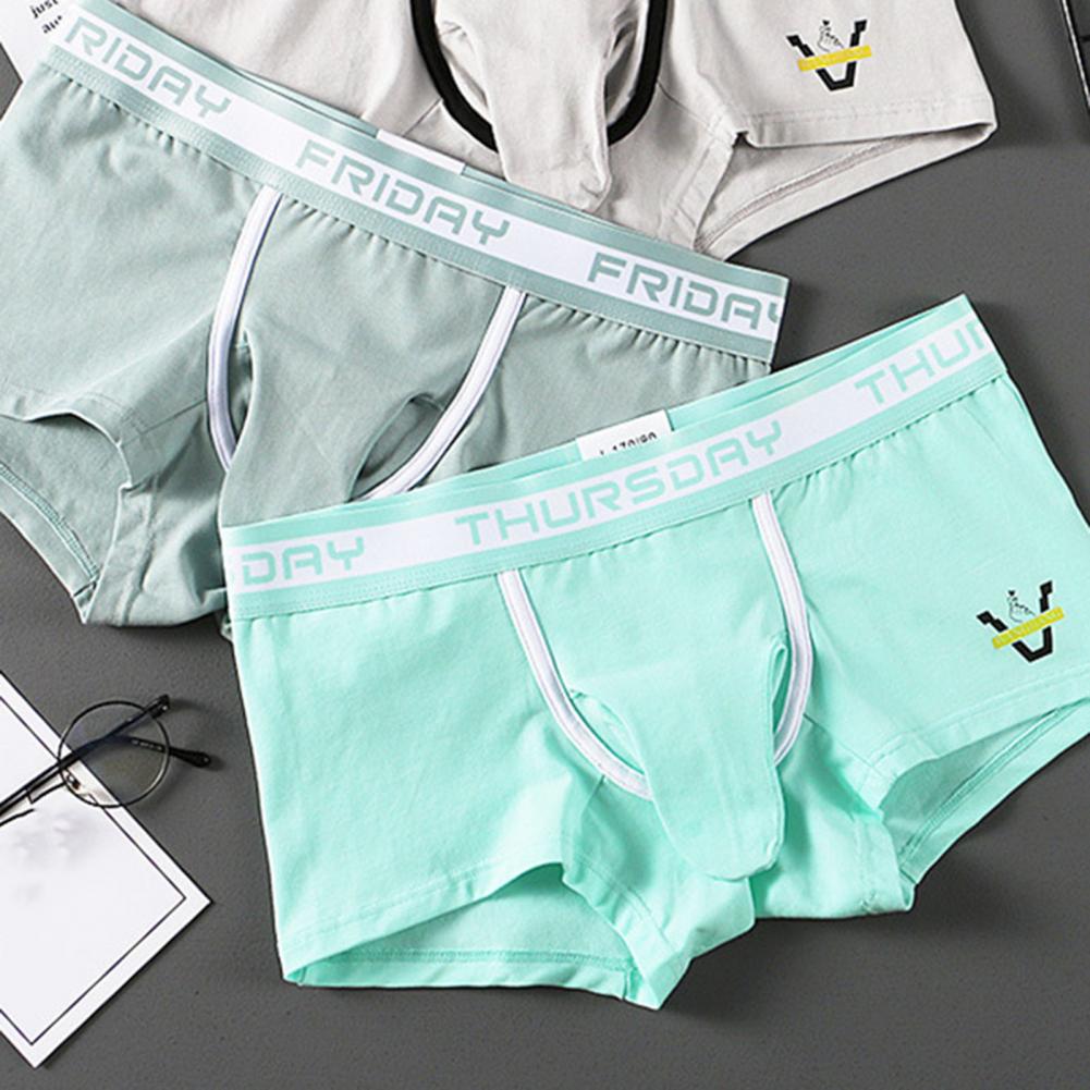Мужское нижнее белье-боксеры с буквенным принтом, слоновий нос, дизайнерские шорты, трусы со средней посадкой, дышащие дышащие трусы с высокой эластичностью